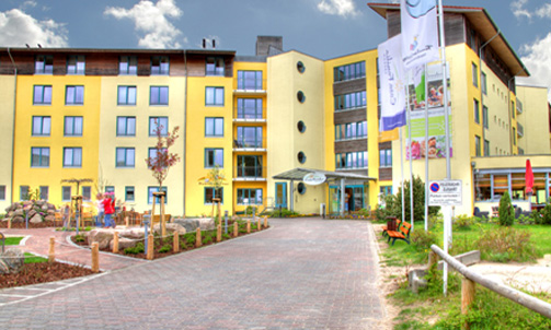 Front view of the hotel