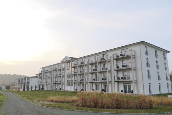 Back view of the hotel